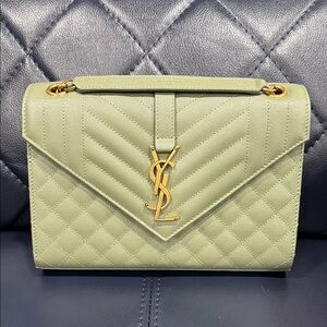 Yves Saint Laurent Sage Quilted Shoulder Bag